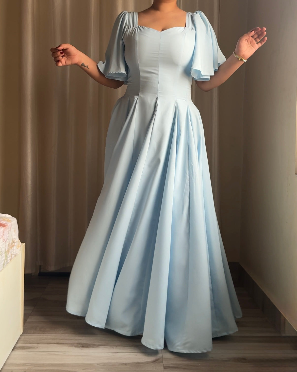 Giorgina Powder Blue Maxi Dress