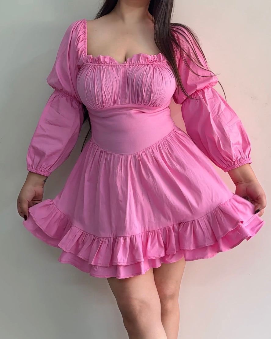 Alexendra Pink Mini Dress