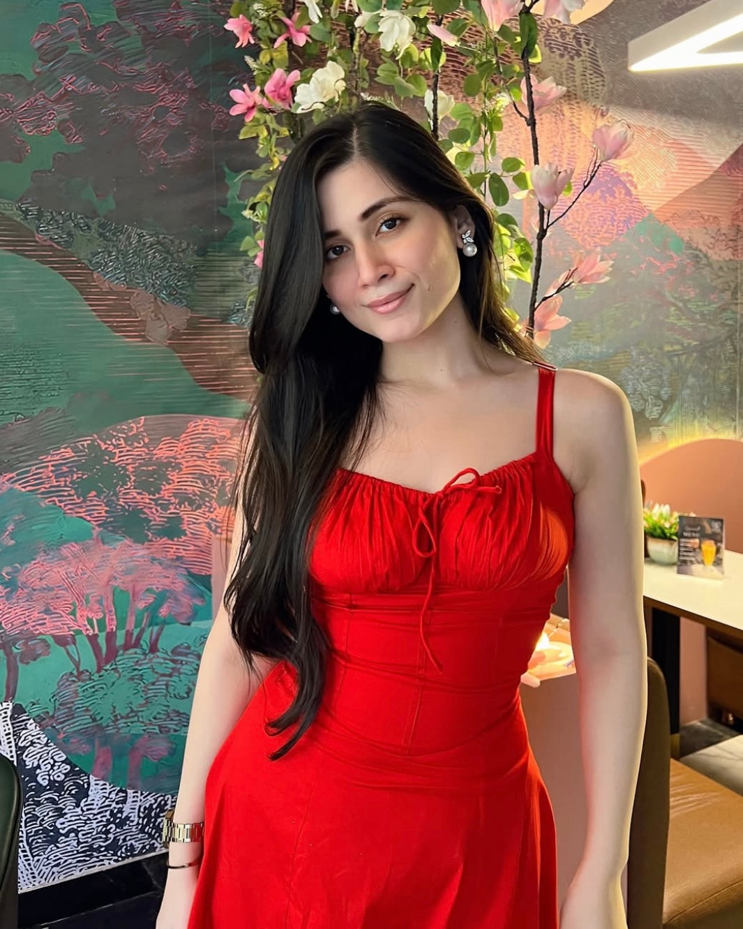 Sabrina Red Rose Bustier Sundress