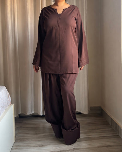 Coffee Brown Farshi Set