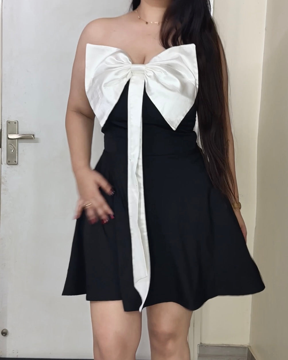 Nina Bow Mini Dress