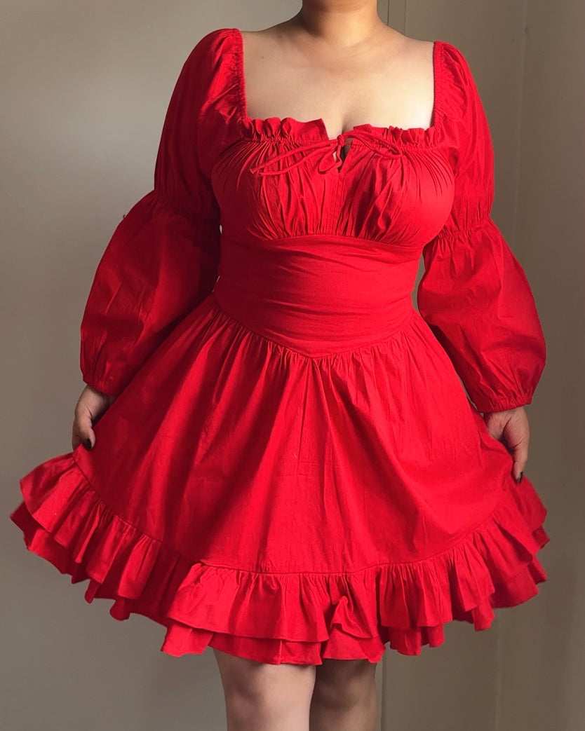 Alexendra Red Mini Dress