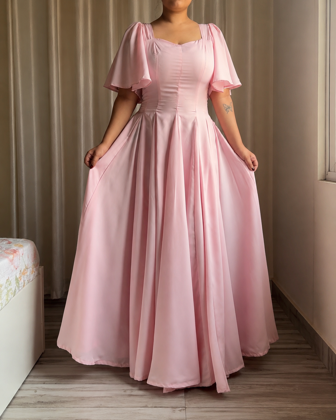 Giorgina Baby Pink Maxi Dress