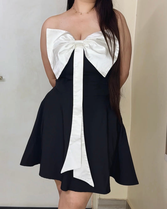 Nina Bow Mini Dress