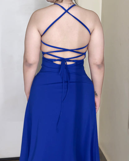Blue Hour Backless Dress