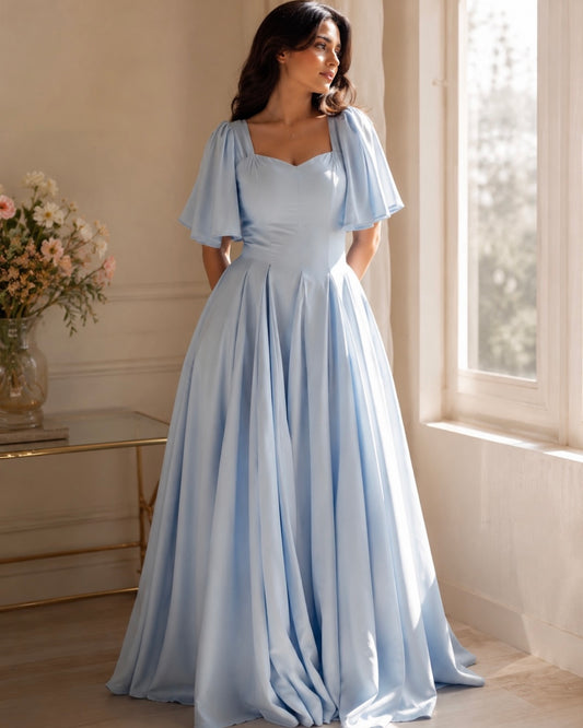 Giorgina Powder Blue Maxi Dress