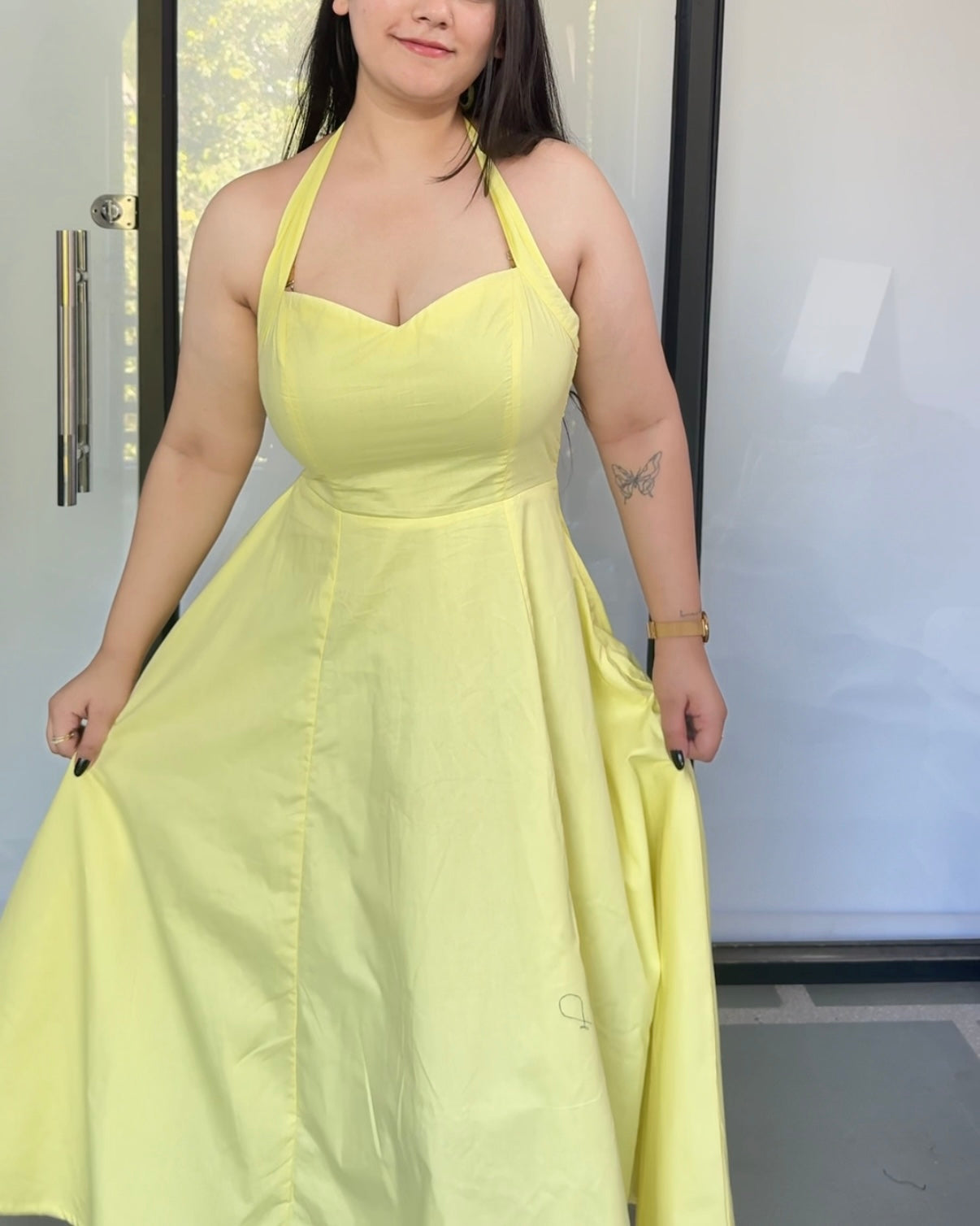 Golden Hour Halter Dress