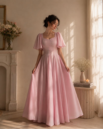 Giorgina Baby Pink Maxi Dress