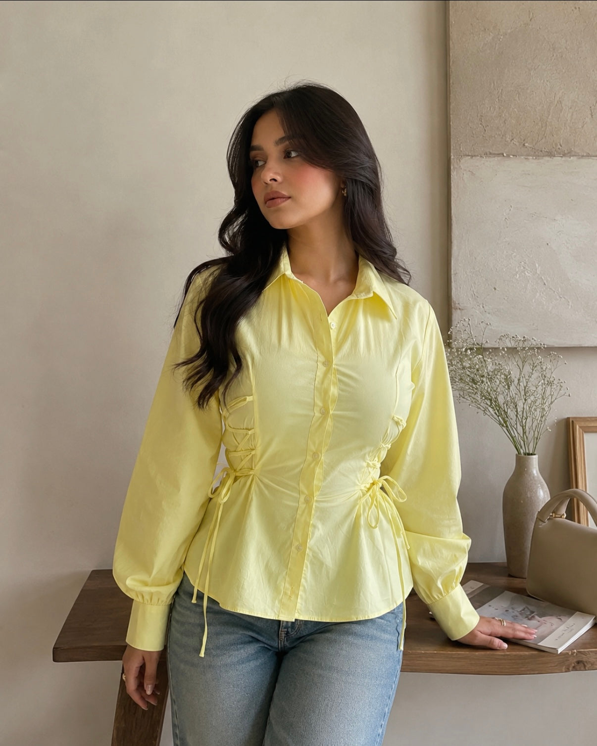 Yellow Corset Shirt