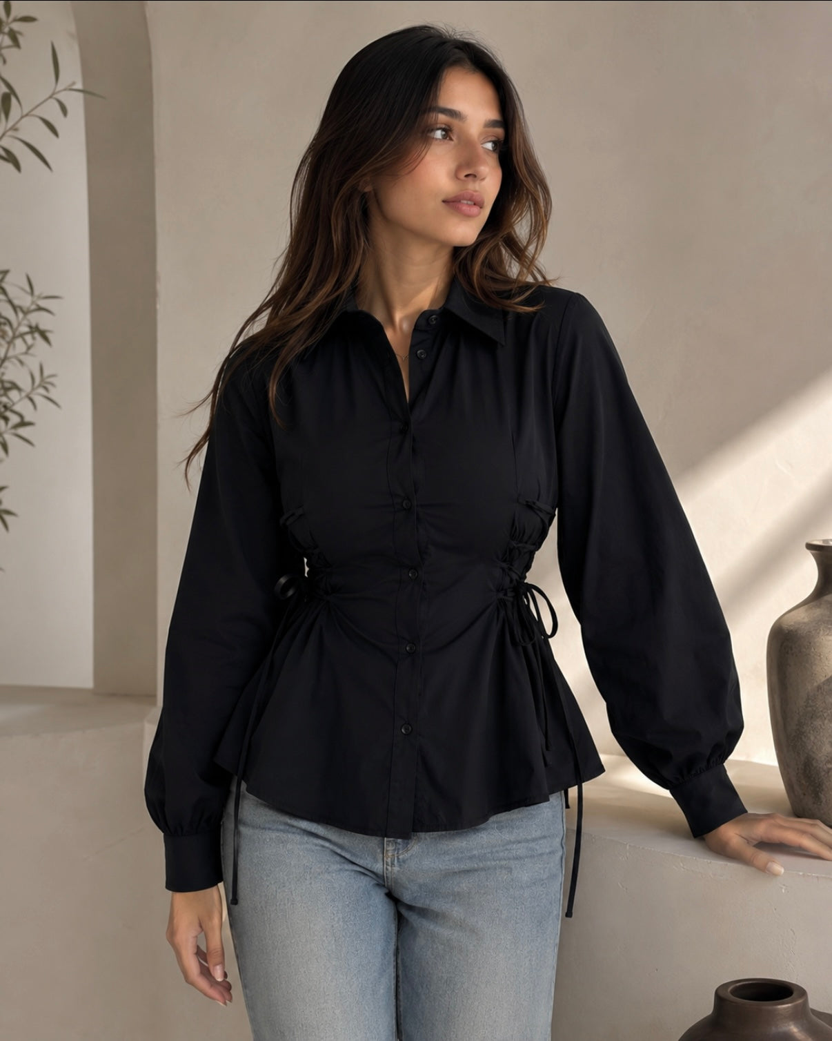 Black Corset Shirt