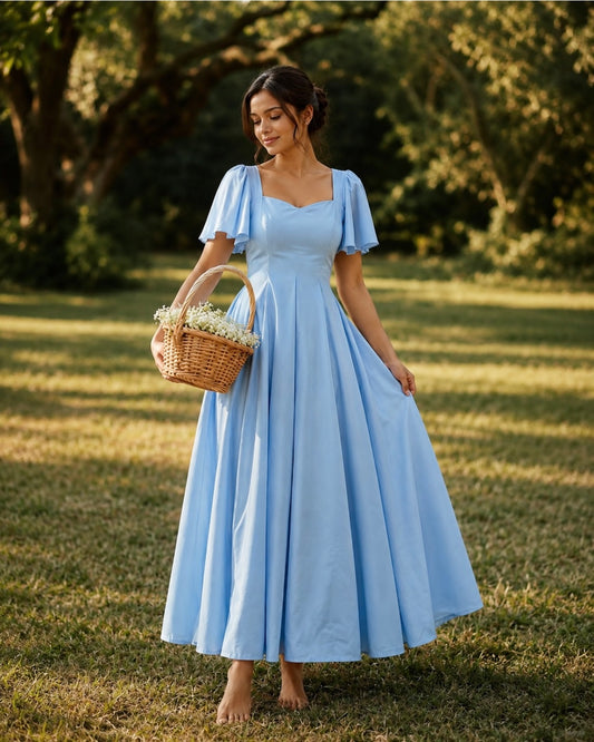 Giorgina Powder Blue Maxi Dress