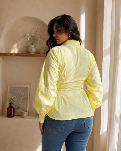 Yellow Corset Shirt
