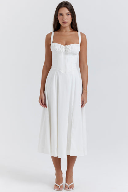 Sabrina White Bustier Sundress