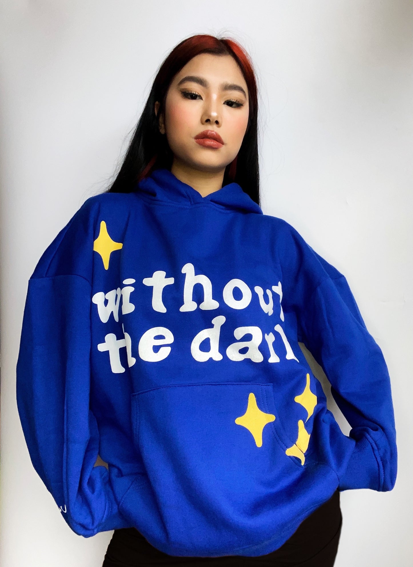 Cobalt Blue Without The Dark Oversized Hoodie