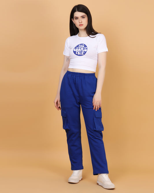 Blue Wide Leg Sweatpants