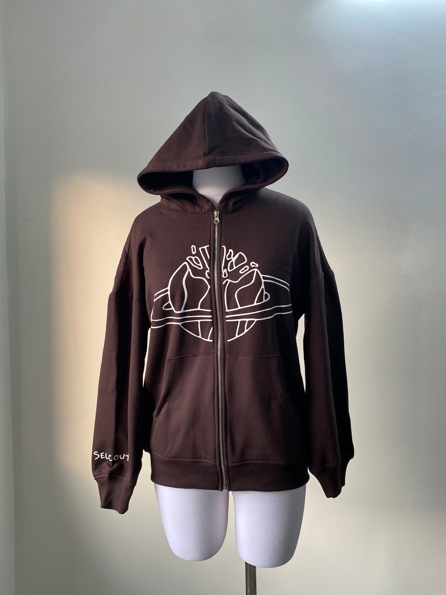 Brown Saturn Oversized Jacket