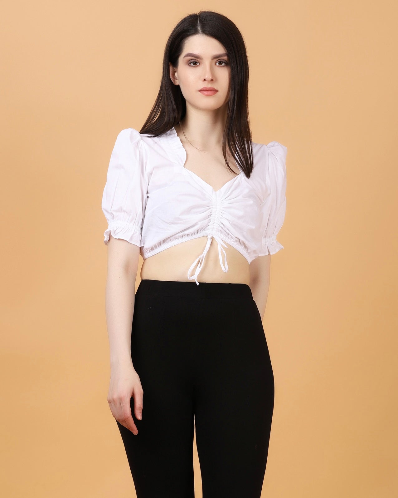 Kira Crop Top in White