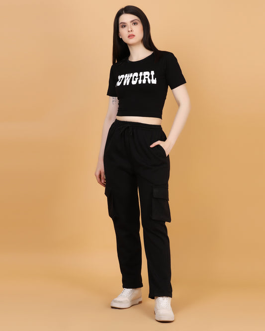 Black Wide Leg Sweatpants