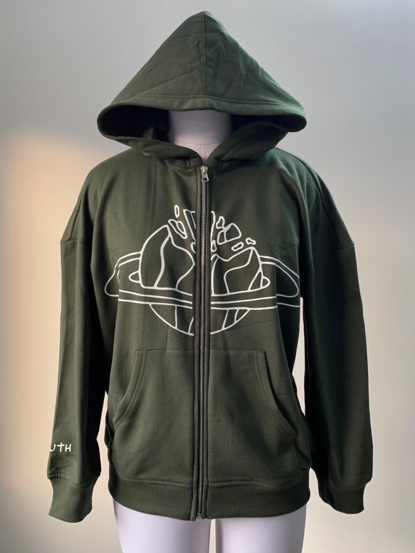 Green Saturn Oversized Jacket