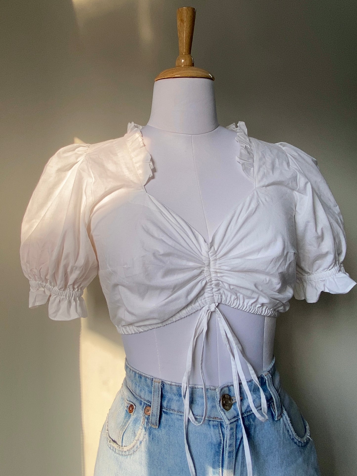 Kira Crop Top in White